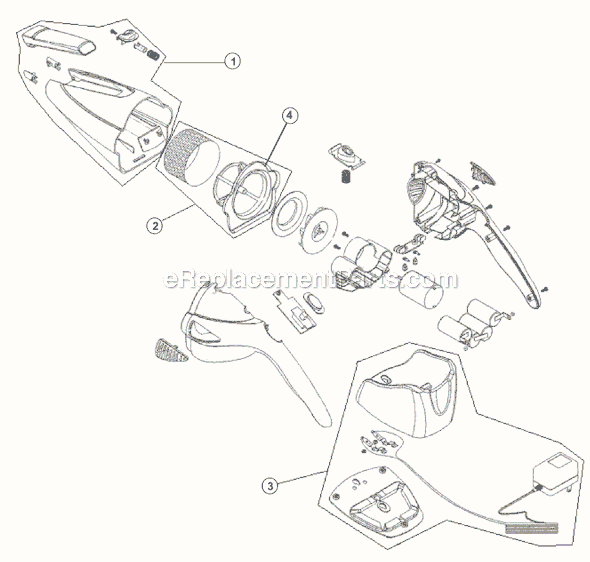 Page A Diagram and Parts List for M0882  Dirt Devil Hand Vacuum